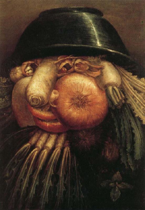 Giuseppe Arcimboldo Vegetables in a Bowl or The Vegetable Gardener oil painting image
